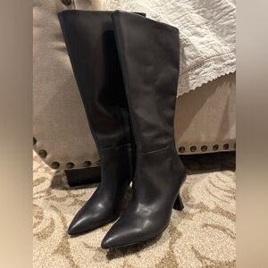 Black Madewell Knee-High Women's Boots Real Leather